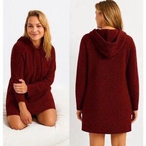 State of Day Sweater Dress Cozy Hooded Tunic Women's Indulge & Rest Loungewear M